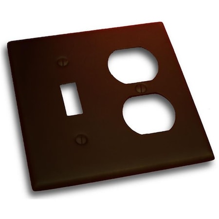 Mainframe Double Toggle and Outlet Switch PlateVenetian Bronze MA786942